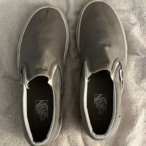 Light gray vans slip on. Like new size 7.5 men’s   9 women’s